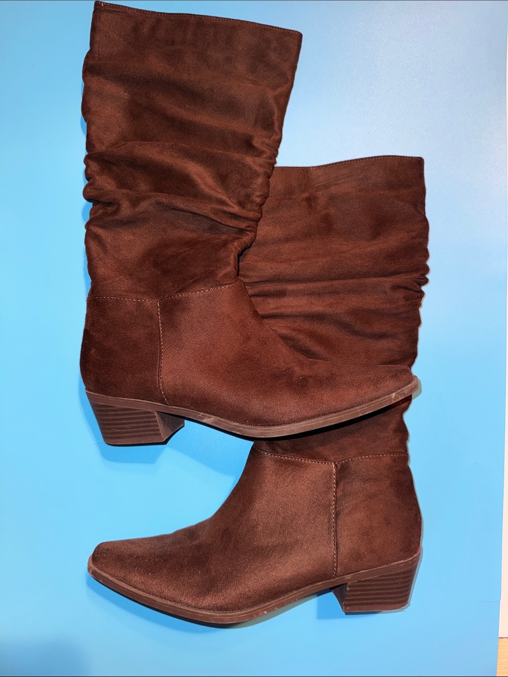 Seychelles Brown Slouchy Mid-Calf Suede Boots Sz 8.5